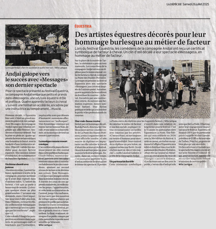 Messages à Tarbes, le 26 juillet 2025